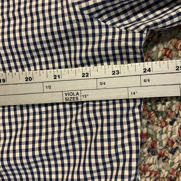 Bonobos Navy White Gingham Check Standard Fit Long Sleeve Button Shirt Size XL - Picture 9 of 11